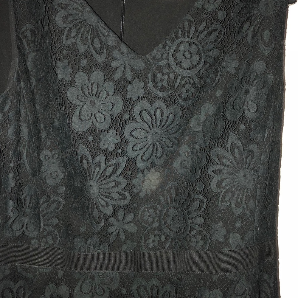 Fabulous Barneys NewYork black lace midi dress 12